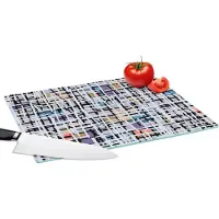 KitchenYeah Glazen Snijplank - 39x28 - Lijn - Abstract - Patronen - Snijplanken Glas