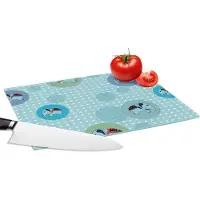 KitchenYeah Glazen Snijplank - 28x20 - Olifant - Stippen - Design - Snijplanken Glas