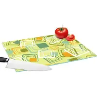 KitchenYeah Glazen Snijplank - 39x28 - Jaren 70 - Patronen - Abstract - Snijplanken Glas