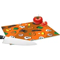 KitchenYeah Glazen Snijplank - 28x20 - Snoep - Halloween - Patronen - Snijplanken Glas