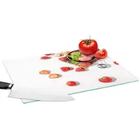 KitchenYeah Glazen Snijplank - 39x28 - Aardbei - Fruit - Kruiden - IJs - IJsboltang - Snijplanken Glas