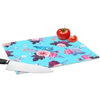 KitchenYeah Glazen Snijplank - 39x28 - Vogel - Bloemen - Patronen - Snijplanken Glas