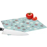 KitchenYeah Glazen Snijplank - 28x20 - Stippen - Patronen - Pastel - Snijplanken Glas