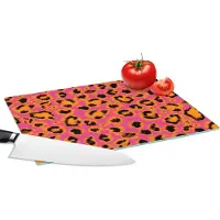 KitchenYeah Glazen Snijplank - 28x20 - Design - Vacht - Luipaardprint - Snijplanken Glas