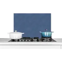 KitchenYeah - Muurbeschermer - Leer - Structuur - Dierenvel - Blauw - Design - Keuken - 70x50 cm -Spatscherm keuken - Achterwand