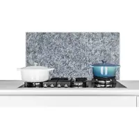 KitchenYeah - Spatscherm keuken - Graniet print - Steen - Grijs - Zwart - Spatwand - Keuken achterwand - 80x40 cm - Muurbeschermer