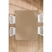 KitchenYeah Tafelkleed - Tafellaken - 150x200 cm - Bruin - Effen print - Binnen en Buiten