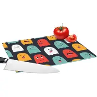 KitchenYeah Glazen Snijplank - 28x20 - Patroon - Pacman - Games - Spook - Jongens - Kinderen - Kids - Snijplanken Glas