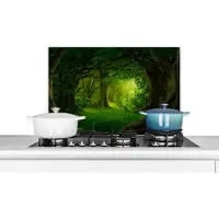 KitchenYeah - Spatscherm - Keuken achterwand - Planten - Bomen - Groen - Spatwand - Keuken - 70x50 cm - Keuken spatwand - Muurbeschermer