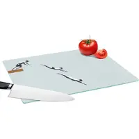 KitchenYeah Glazen Snijplank - 39x28 - Wijnglas - Mannen - Vintage - Snijplanken Glas