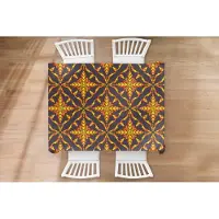 KitchenYeah Kerst Tafelkleed - Kerstmis Decoratie - Tafellaken - Patronen - Kerst - Goud - 170x130 cm - Kerstmis Versiering - Tafeldecoratie Kerstmis - Kerstdecoratie tafel - Tafelversiering