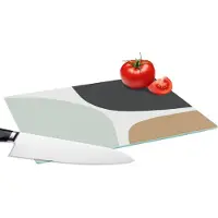 KitchenYeah Glazen Snijplank - 28x20 - Pastel - Minimalisme - Design - Snijplanken Glas