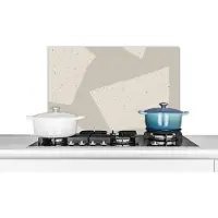 KitchenYeah Spatscherm keuken 70x50 cm - Kookplaat achterwand Terrazzo - Abstract - Pastel - Patronen - Muurbeschermer - Spatwand fornuis - Hoogwaardig aluminium