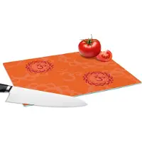 KitchenYeah Glazen Snijplank - 28x20 - Zen - Patronen - Yoga - Snijplanken Glas