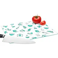KitchenYeah Glazen Snijplank - 28x20 - Zorg - Medicijnen - Design - Snijplanken Glas