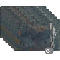 KitchenYeah Placemat - Placemats kunststof - Keukengerei - Keukengereedschap - Vintage - Landelijk - 45x30 cm - 6 stuks - Hittebestendig - Anti-Slip - Onderlegger - Afneembaar