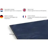 KitchenYeah - Spatscherm - Leer - Blauw - Dierenvel - Dier - 120x80 cm - Spatwand - Achterwand keuken