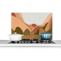 KitchenYeah Spatscherm keuken 80x55 cm - Kookplaat achterwand Natuur - Landschap - Abstract - Kunst - Muurbeschermer - Spatwand fornuis - Hoogwaardig aluminium