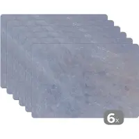 KitchenYeah Placemats - Beton design - Industrieel - Retro - Onderleggers placemat - Placemat - Tafelbeschermer - 6 stuks - 45x30 cm