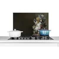 KitchenYeah Spatscherm keuken - Schilderij - Oude meesters - Bloemen - Spatwand fornuis - Muurbeschermer - Spatwand - 60x40 cm