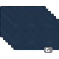 KitchenYeah Placemats - Leer - Dieren - Structuur - Onderzetter - 45x30 cm - 6 stuks - Onderleggers placemats