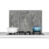 KitchenYeah Spatscherm keuken 90x60 cm - Kookplaat achterwand Roest - Beton print - Patroon - Muurbeschermer - Spatwand fornuis - Hoogwaardig aluminium