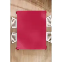 KitchenYeah Tafelkleed - Tafellaken - 180x240 cm - Rood - Effen kleur - Binnen en Buiten