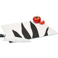 KitchenYeah Glazen Snijplank - 39x28 - Blad - Plant - Minimalisme - Snijplanken Glas