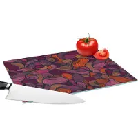 KitchenYeah Glazen Snijplank - 28x20 - Patroon - Line art - Art nouveau - Snijplanken Glas