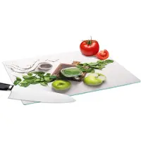 KitchenYeah Glazen Snijplank - 39x28 - Kruiden - Appel - Smoothie - Snijplanken Glas