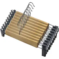 Concorde broeken/rokken kledinghangers - set 9x stuks - hout - 33 cm - Kledingkast hangers/kleerhangers/broekhangers