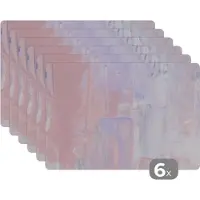 KitchenYeah Placemat - Tafel - Paars - Roze - Lila - 45x30 cm - Placemats - 6 stuks
