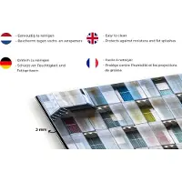 KitchenYeah Spatscherm keuken 120x80 cm - Kookplaat achterwand Deuren - Appartementen - Trappen - Kleurrijk - Muurbeschermer - Spatwand fornuis - Hoogwaardig aluminium