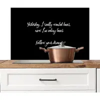 KitchenYeah Spatscherm keuken 90x60 cm - Kookplaat achterwand Quotes - Spreuken - Eten - Yesterday I really wanted tacos - Taco lover - Muurbeschermer - Spatwand fornuis - Hoogwaardig aluminium