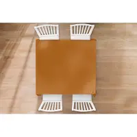 KitchenYeah Tafelkleed - Tafellaken - 120x120 cm - Bruin - Aardetint - Effen kleur - Binnen en Buiten
