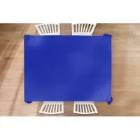 KitchenYeah Tafelkleed - Tafellaken - 260x180 cm - Blauw - Effen kleur - Donkerblauw - Binnen en Buiten