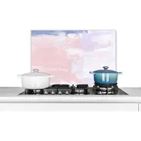 KitchenYeah Spatscherm keuken 70x50 cm - Kookplaat achterwand Pastel - Design - Verf - Muurbeschermer - Spatwand fornuis - Hoogwaardig aluminium