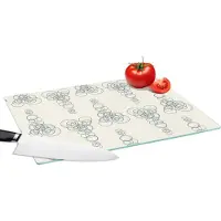 KitchenYeah Glazen Snijplank - 39x28 - Cirkel - Patronen - Abstract - Snijplanken Glas