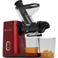 Kitchenbrothers Slowjuicer - Mini Juicer - Groenten en Fruitpers - 40 mm en 50 mm invoer - 400 ml - Rood