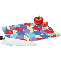 KitchenYeah Glazen Snijplank - 28x20 - Ballonnen - Patronen - Feest - Snijplanken Glas