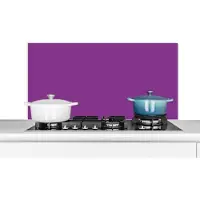 KitchenYeah Spatscherm keuken 100x50 cm - Kookplaat achterwand Paars - Kleuren - Effen - Muurbeschermer - Spatwand fornuis - Hoogwaardig aluminium