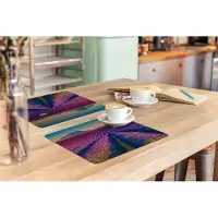 KitchenYeah Placemat - Placemats kunststof - Lavendel - Berg - Bloemen - 45x30 cm - 6 stuks - Hittebestendig - Anti-Slip - Onderlegger - Afneembaar