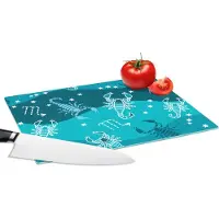 KitchenYeah Glazen Snijplank - 28x20 - Schorpioen - Zodiac - Patroon - Snijplanken Glas