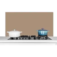 KitchenYeah Spatscherm keuken 120x60 cm - Kookplaat achterwand Bakery brown - Interieur - Aardetinten - Muurbeschermer - Spatwand fornuis - Hoogwaardig aluminium