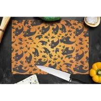 KitchenYeah Glazen Snijplank - 39x28 - Halloween - Oranje - Patronen - Snijplanken Glas