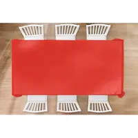 KitchenYeah Tafelkleed - Tafellaken - 260x130 cm - Rood - Kleur - Effen - Binnen en Buiten