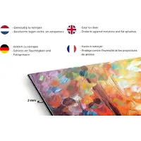 KitchenYeah Spatscherm keuken 120x80 cm - Kookplaat achterwand Kleurrijk - Olieverf - Water - Boot - Muurbeschermer - Spatwand fornuis - Hoogwaardig aluminium