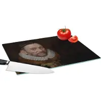 KitchenYeah Glazen Snijplank - 39x28 - Willem van Oranje - Schilderij - Oude meesters - Kunst - Snijplanken Glas
