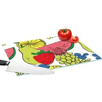 KitchenYeah Glazen Snijplank - 39x28 - Fruit - Cartoon - Patroon - Snijplanken Glas