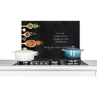 KitchenYeah Spatscherm keuken 70x50 cm - Kookplaat achterwand Spreuken - Oma's Recept - Oma - Quotes - Koken - Muurbeschermer - Spatwand fornuis - Hoogwaardig aluminium